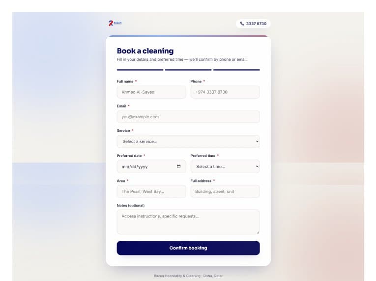 HomeCare CRM: Cleaning Services Booking System