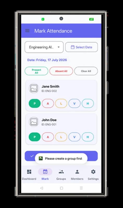ShiftMark: Team Attendance App