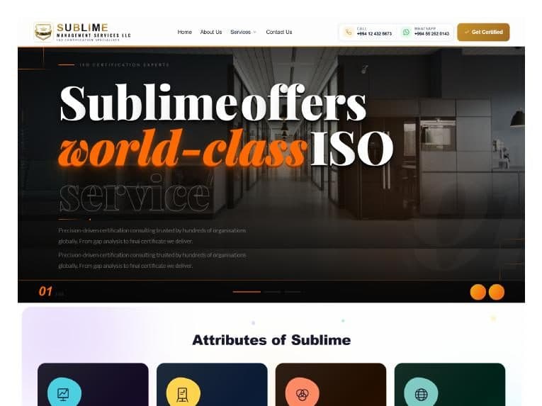 Sublime Management Services: ISO Certification Consultancy