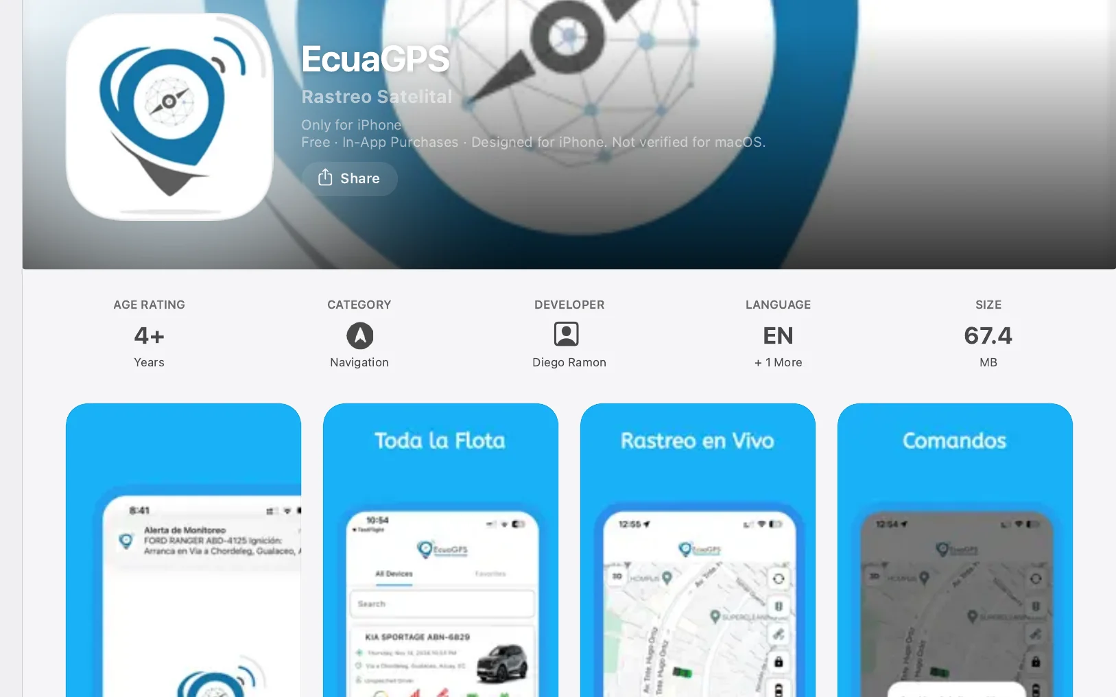 EcuaGPS screenshot 1