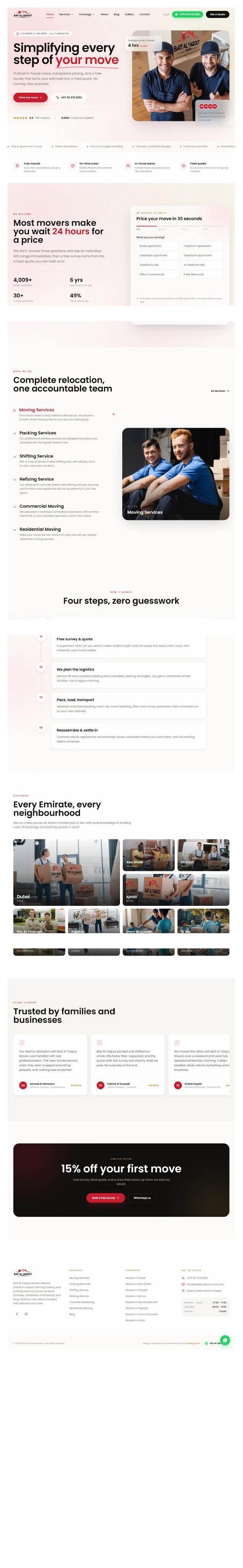 Bait Al Yaqout Movers: UAE Relocation Platform screenshot 1