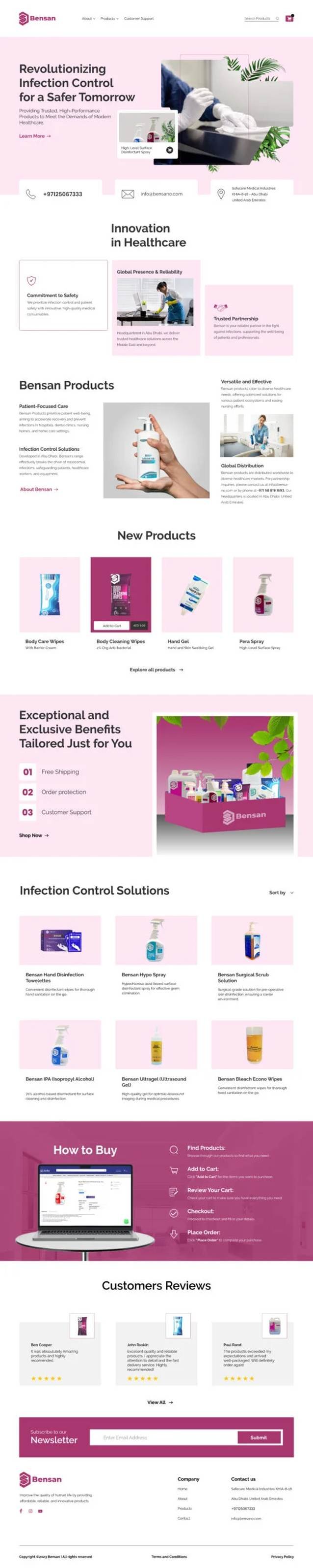 Bensan Products: Infection Control E-commerce screenshot 1