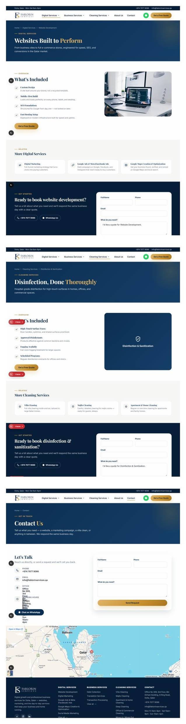 Farzorim Services: Multi-Service Business Platform screenshot 1