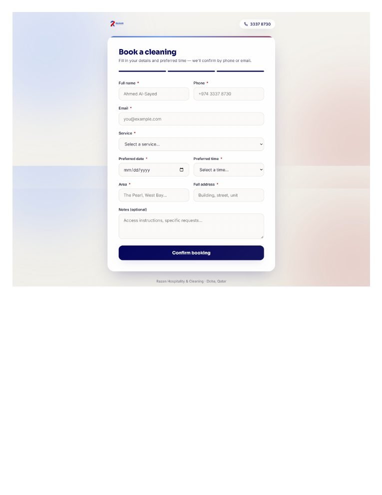 HomeCare CRM: Cleaning Services Booking System screenshot 1