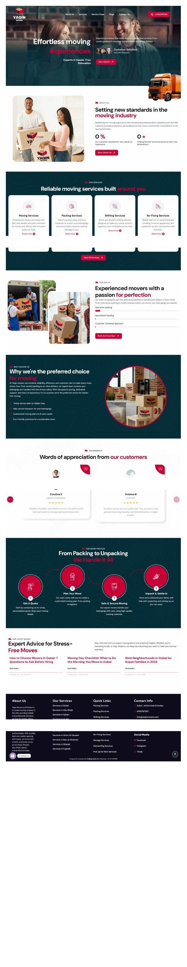 Yaqin Movers: Professional Moving Platform screenshot 1